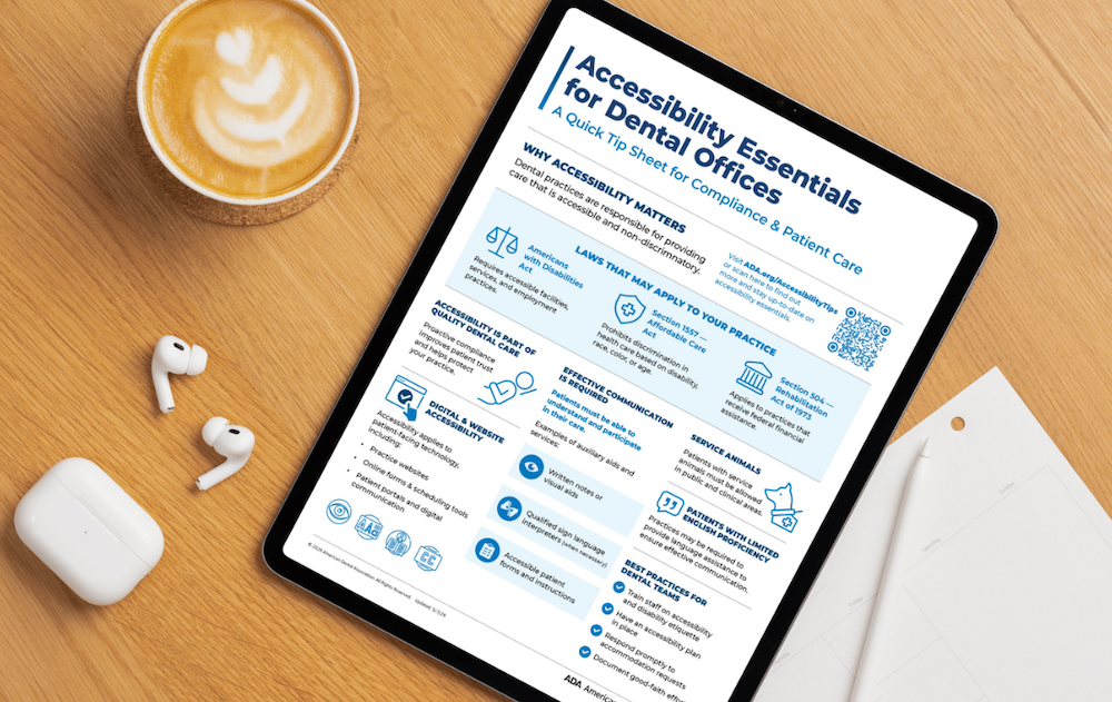 Accessibility Essentials  for Dental Offices Guide on Tablet